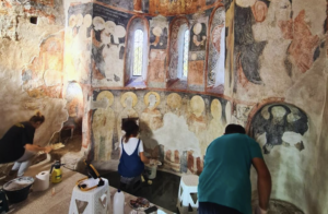 Conservation and restoration work on the mural painting of the Church of Salvation in Rubik